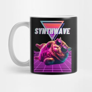 Synthwave cool cat Mug